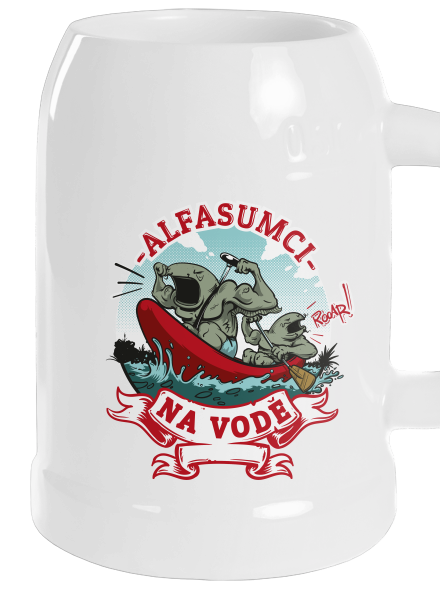Alfasumci na vodě půllitr White
