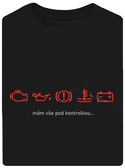 Pod kontrolkou unisex tričko oversized Black