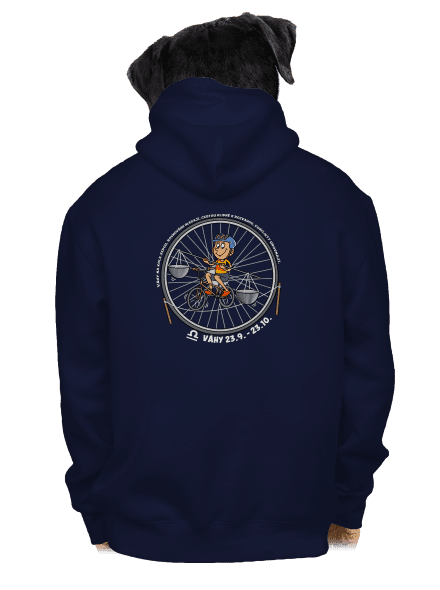 Cyklistický horoskop: Váhy pánská mikina na zip Navy