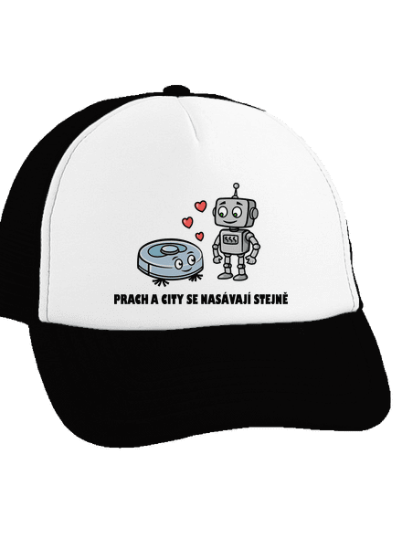 Láska mezi roboty kšiltovka truckerka Black cap