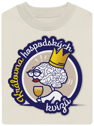 Král a královna kvízů unisex mikina bez kapuce Off White