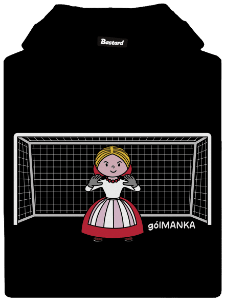 Gólmanka pánská mikina klokanka Black