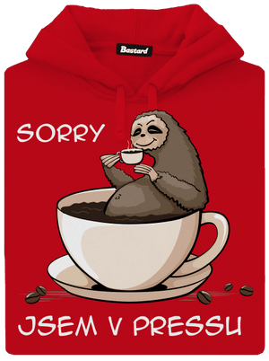 V pressu pánská mikina klokanka Red