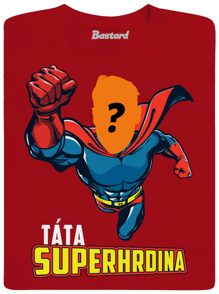 Táta superhrdina pánské tričko Red
