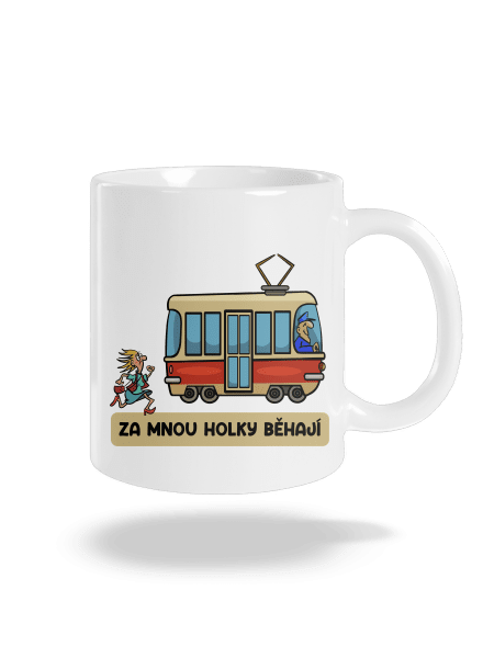 Za mnou holky běhají klasický hrnek White