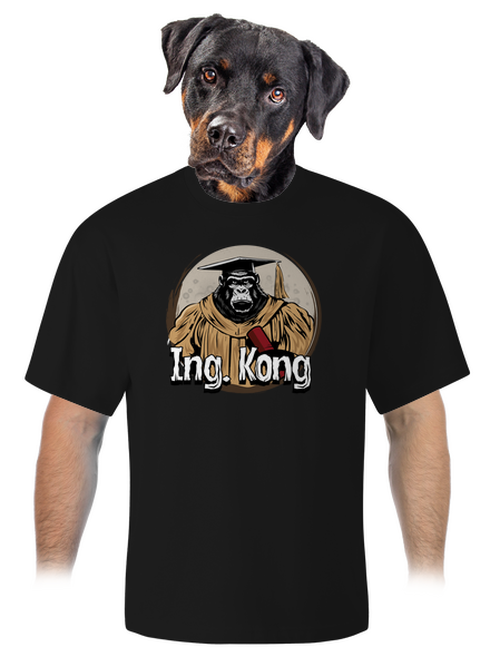 Ing. Kong unisex tričko oversized Black