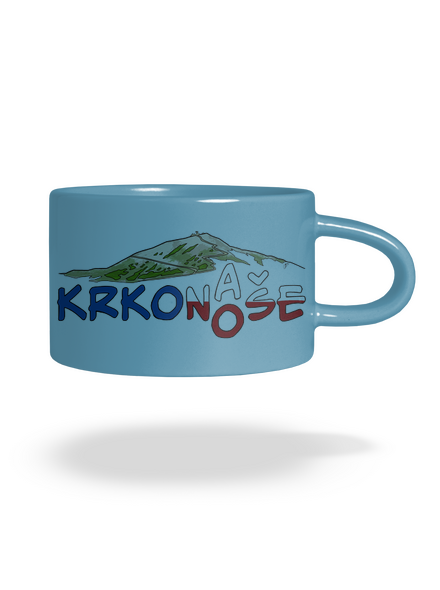 Krkonoše hrnek makronka Blue Macaron