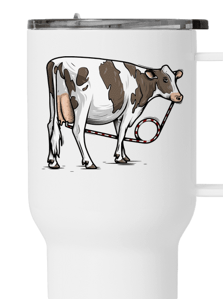 Cow drink termohrnek White