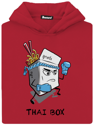Thai box dětská mikina klokanka Fire Red