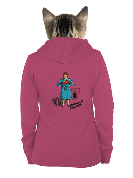Pradlena dámská mikina na zip Magenta