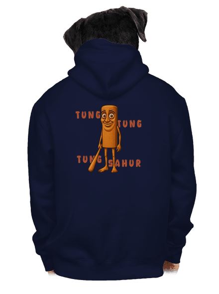 Tung Tung Tung Sahur – Italian Brainrot pánská mikina na zip Navy