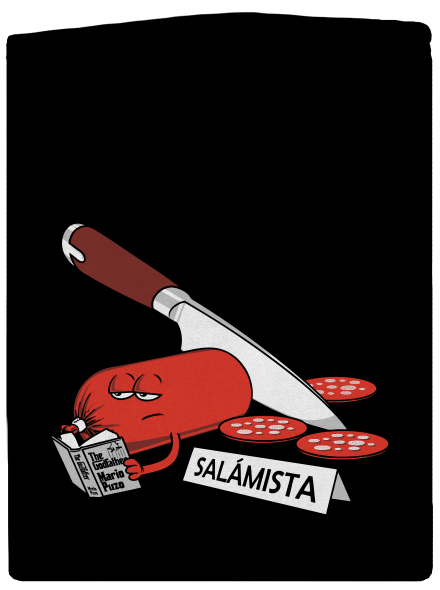 Salámista pánská mikina na zip Black