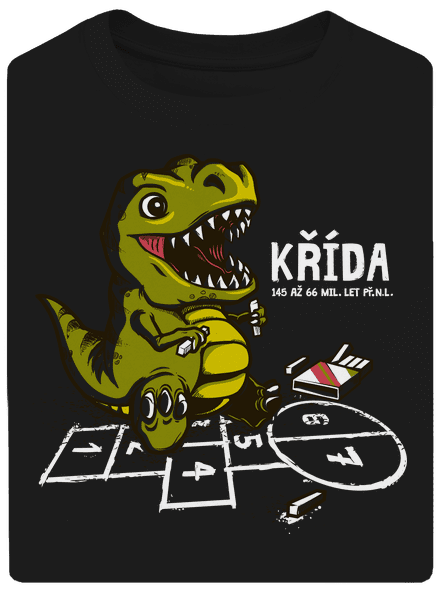 Křída unisex tričko oversized Black
