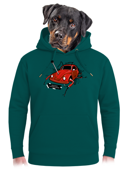 Brouk unisex mikina premium Emerald Green