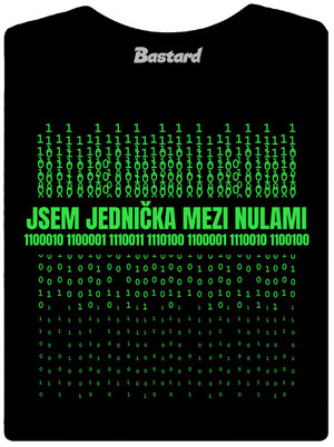 Jednička mezi nulami dámské tričko s lemem Black