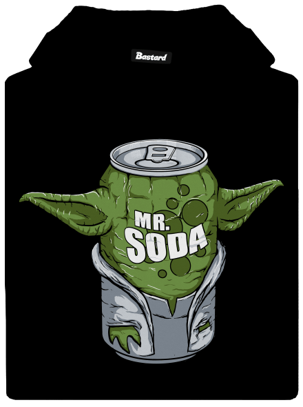 Mr. Soda pánská mikina klokanka Black