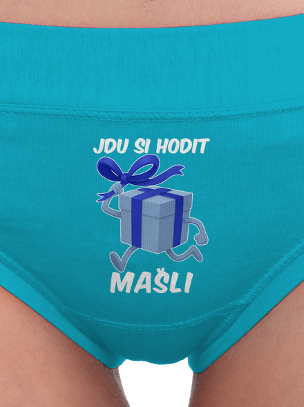 Jdu si hodit mašli dámské kalhotky Turquoise
