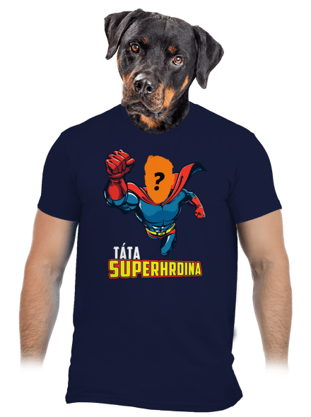 Táta superhrdina pánské tričko Navy