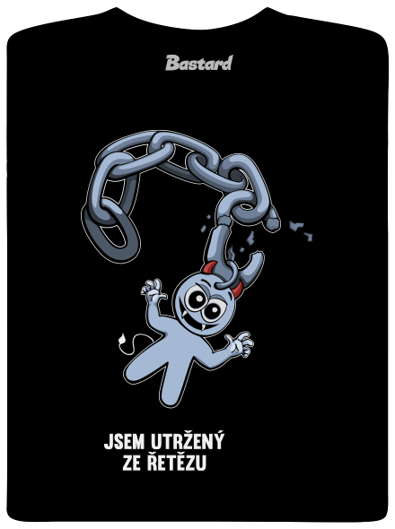 Utržený ze řetězu pánské tričko Black