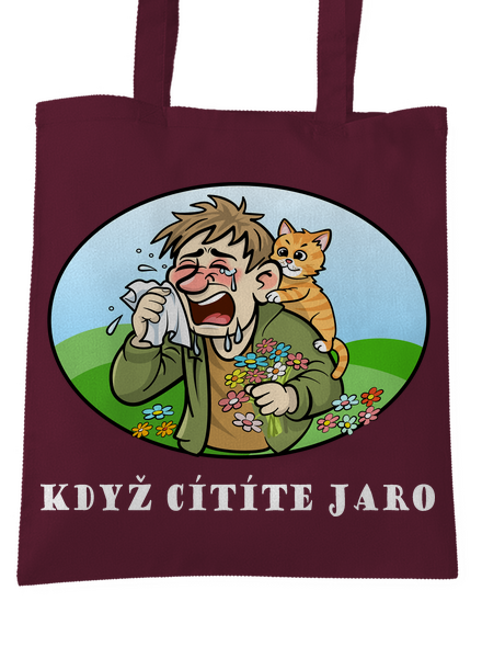 Cítíte jaro taška Burgundy