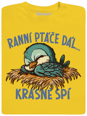 Ranní ptáče spí dětské tričko Gold
