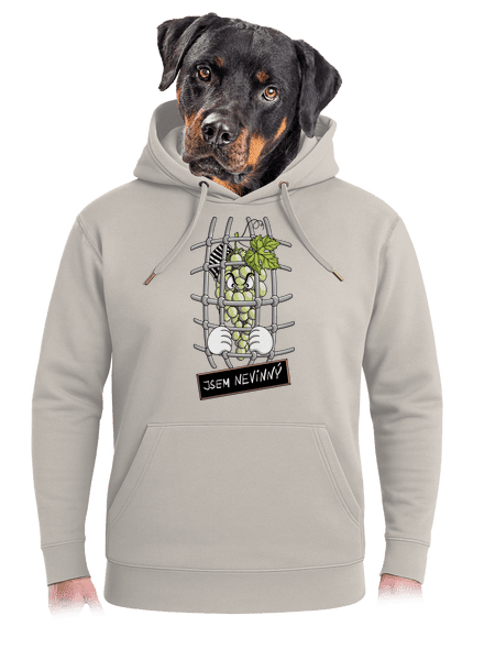 Nevinný Hrozen unisex mikina premium Pastel Macchiato