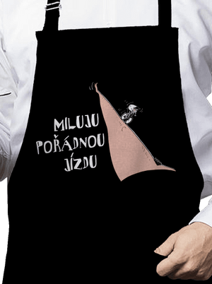 Miluju jízdu zástěra Black