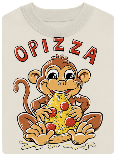 Opizza unisex mikina bez kapuce Off White