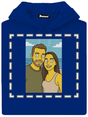 Simpsonovi z vlastní fotky dámská mikina klokanka Royal Blue Mal