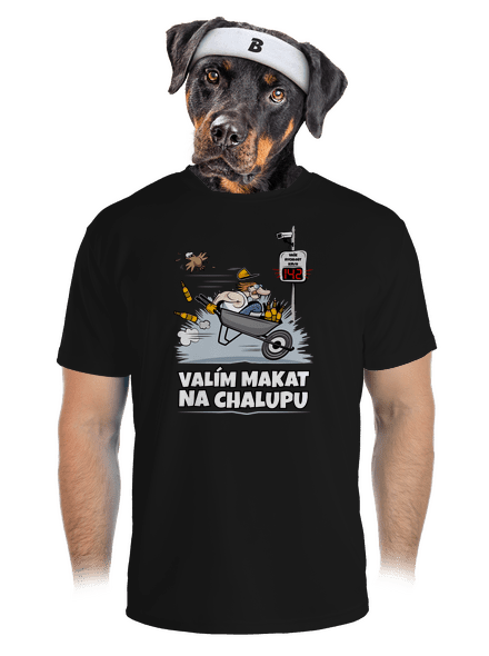 Valím na chalupu pánské sportovní tričko Black