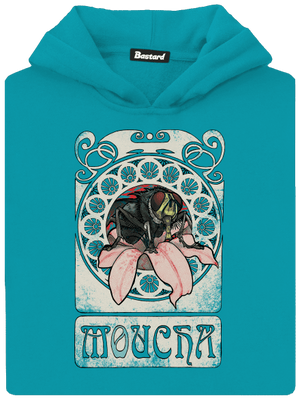 Moucha dětská mikina klokanka Hawaiian Blue