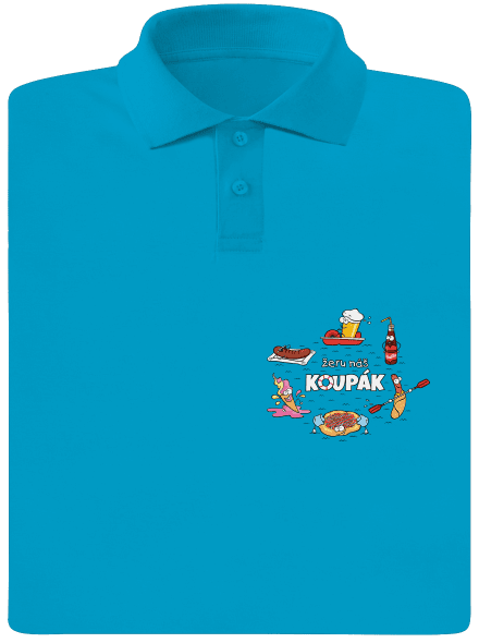 Český koupák pánská polokošile Blue Atol