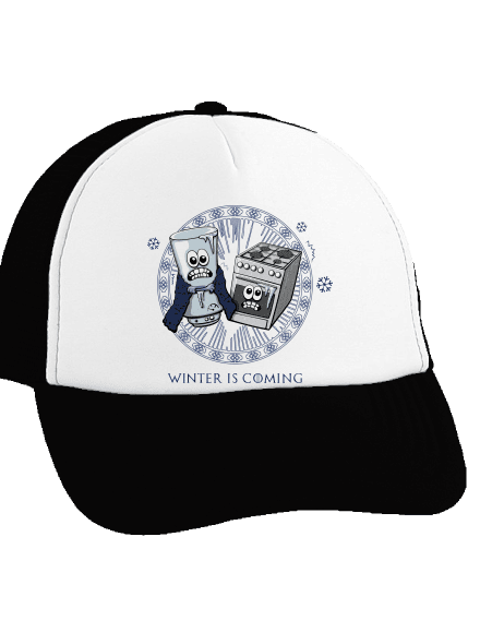 Winter is coming kšiltovka truckerka Black cap