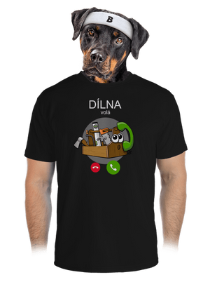 Dílna volá pánské sportovní tričko Black