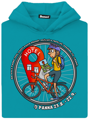 Cyklistický horoskop: Panna dětská mikina klokanka Hawaiian Blue