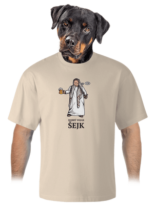 Dobrý voják Šejk unisex tričko oversized Almond