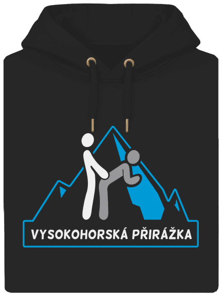 Vysokohorská přirážka unisex mikina premium Dark Black
