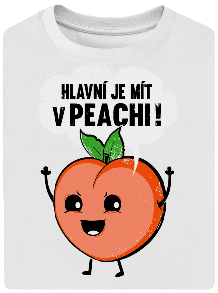 V peachi unisex tričko oversized White