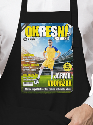 Fotbalová hvězda zástěra Black