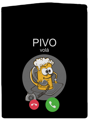 Pivo volá pánská mikina na zip Black