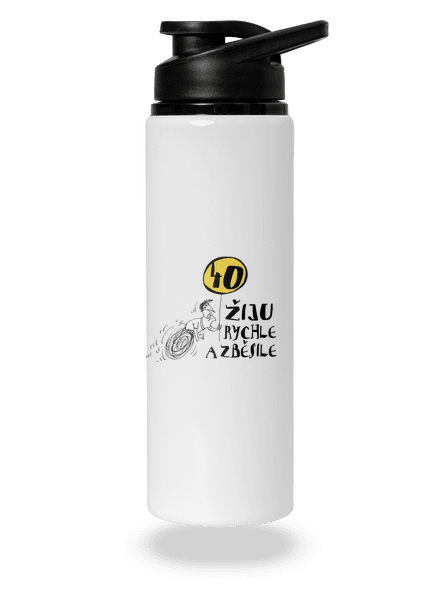Žiju rychle a zběsile lahev na vodu White