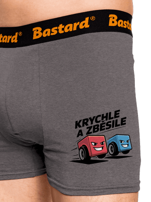 Krychle a zběsile boxerky Gray Melange