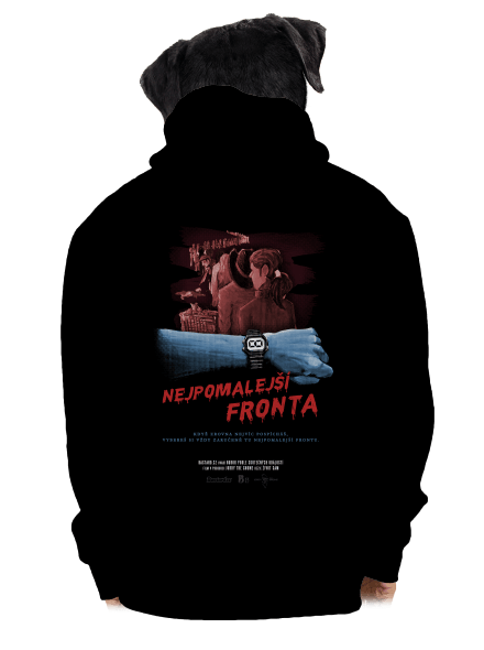 B13: Nejpomalejší fronta pánská mikina na zip Black