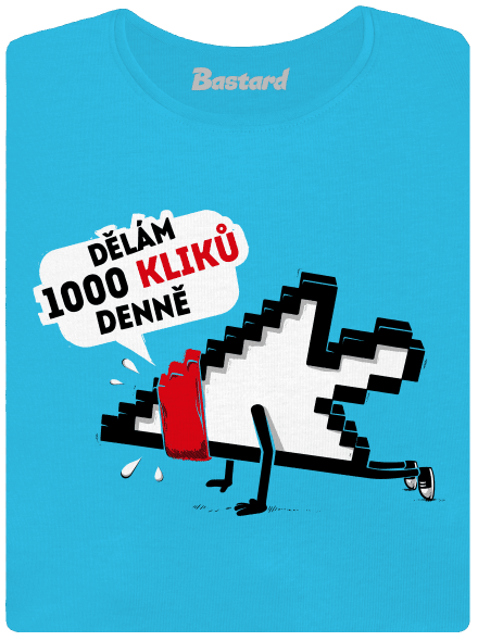 Klikař dámské tričko s lemem Blue Atol