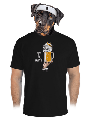 Pít či nepít pánské sportovní tričko Black