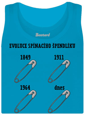 Evoluce spínacího špendlíku dámské tílko klasické Blue Atol