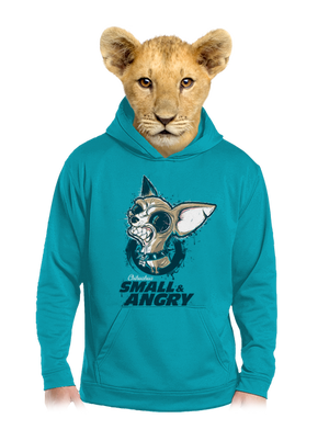 Čivava dětská mikina klokanka Hawaiian Blue