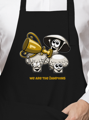 Žampioni zástěra Black