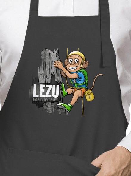 Lezu na nervy zástěra Dark Grey