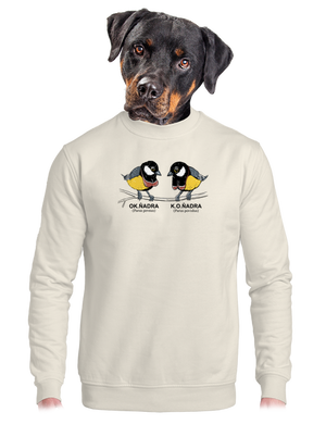 unisex mikina bez kapuce